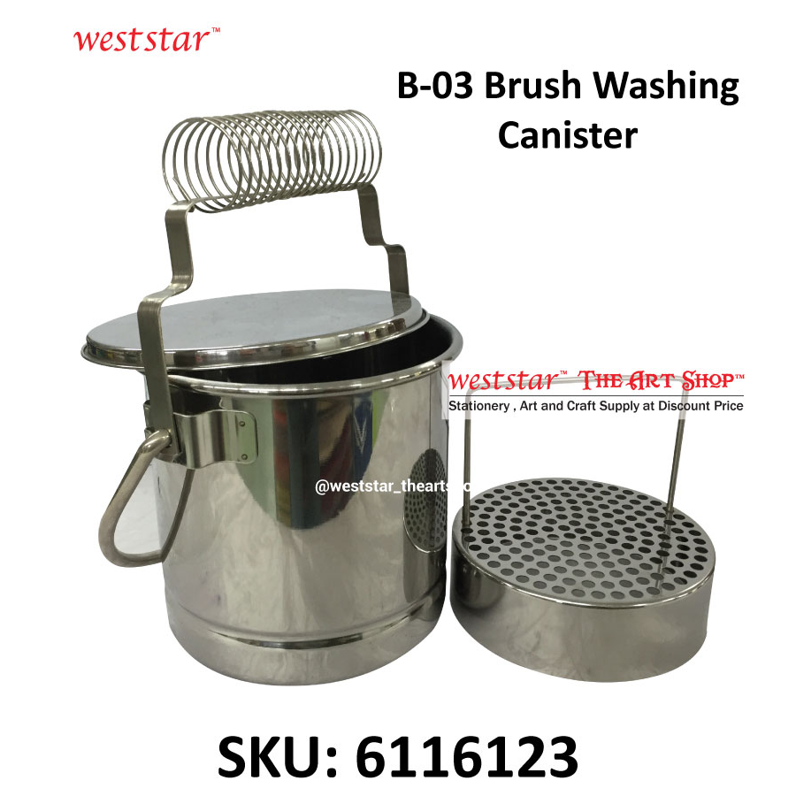 B-03 Brush Washing Container | Metal Brush Washer