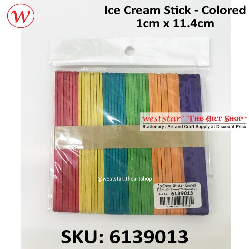 [Weststar The Art Shop] (613901-grp) Ice Cream Sticks Natural Wood Color