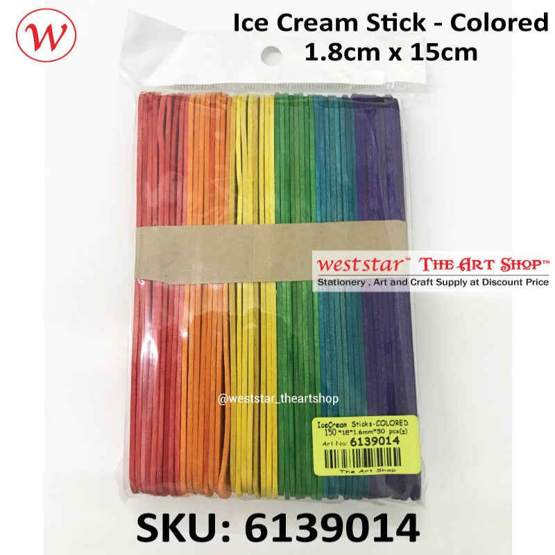 [Weststar The Art Shop] (613901-grp) Ice Cream Sticks Natural Wood Color