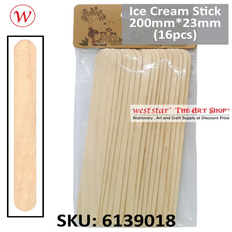 [Weststar The Art Shop] (613901-grp) Ice Cream Sticks Natural Wood Color