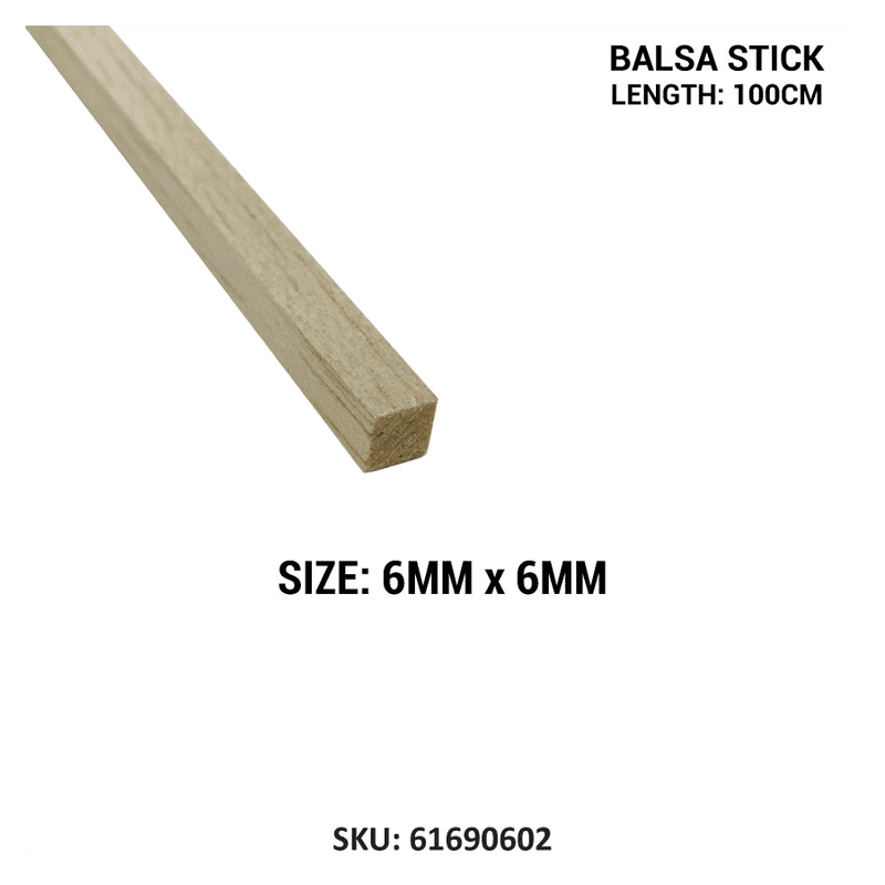 Balsa Stick, Balsa Wood 100cm