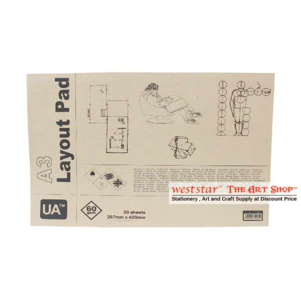 [WESTSTAR] UA/ARTYS Layout Pad A4, A3, A2 Layout Paper (30sheets)(60gs