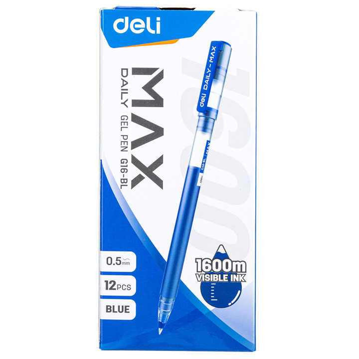 [WETAS] DELI EG16 MAX Gel pen 0.5mm BLACK / BLUE - Single pc