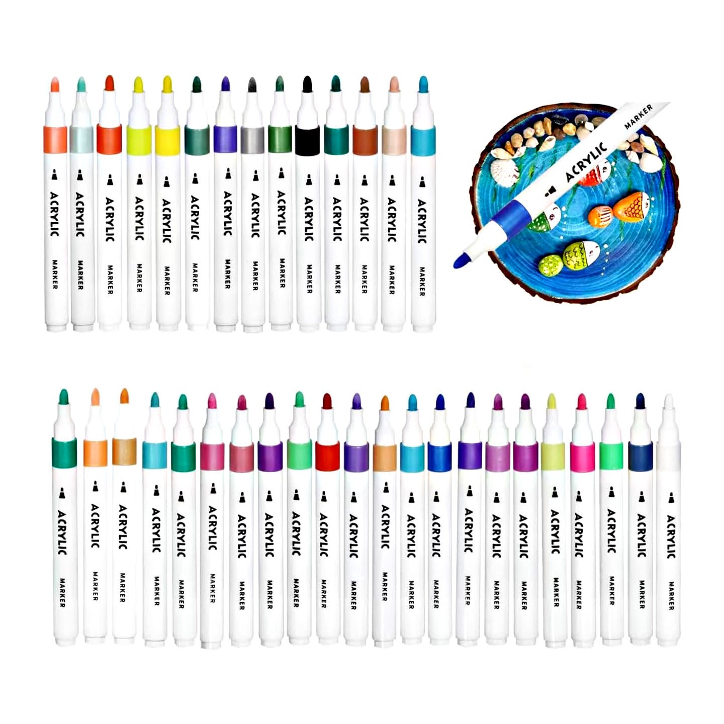 WETAS] AW2302 ARTYS Acrylic Marker Set Students Acrylic Paint Marker Arcylic Marker Drawing Painting 12/24/36/48/60/80c