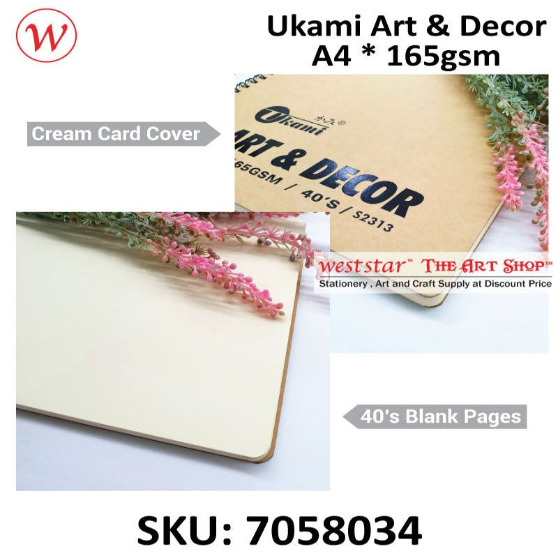 Uni Art & Deco Sketch Book - Cream Card Cove | A5 , A4
