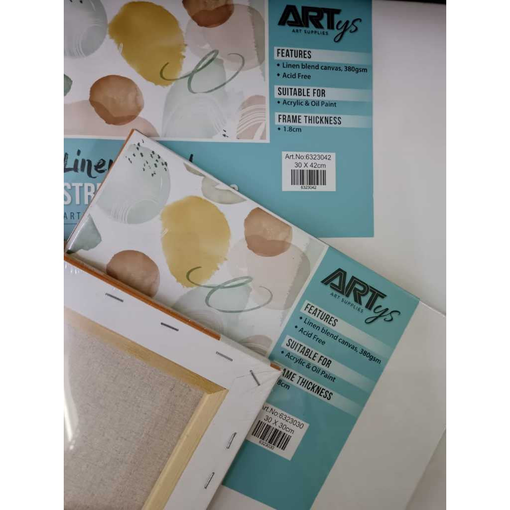 [WETAS] ARTYS Linen Canvas Linen Blend Stretched Canvas Linen Canvas for Acrylic Painting Oil Painting - 380g  (1/2)