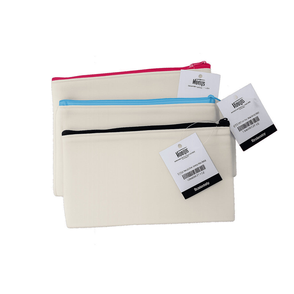 MOOTYS Plain Canvas Pencil Pouch Art Tools Pouch Uni Student Stationery 21x12cm