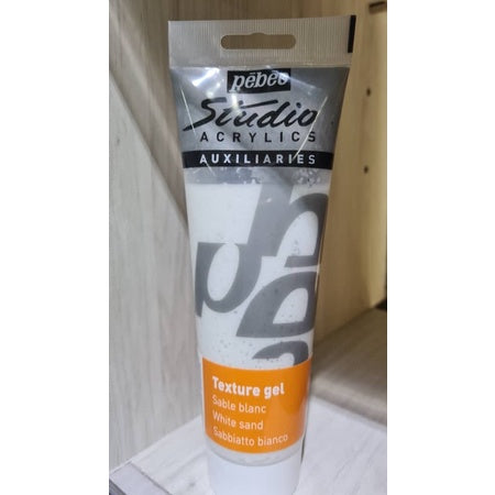 Pebeo Texture Gel (250ml) | BLACK, WHITE, RED, YELLOW SAND