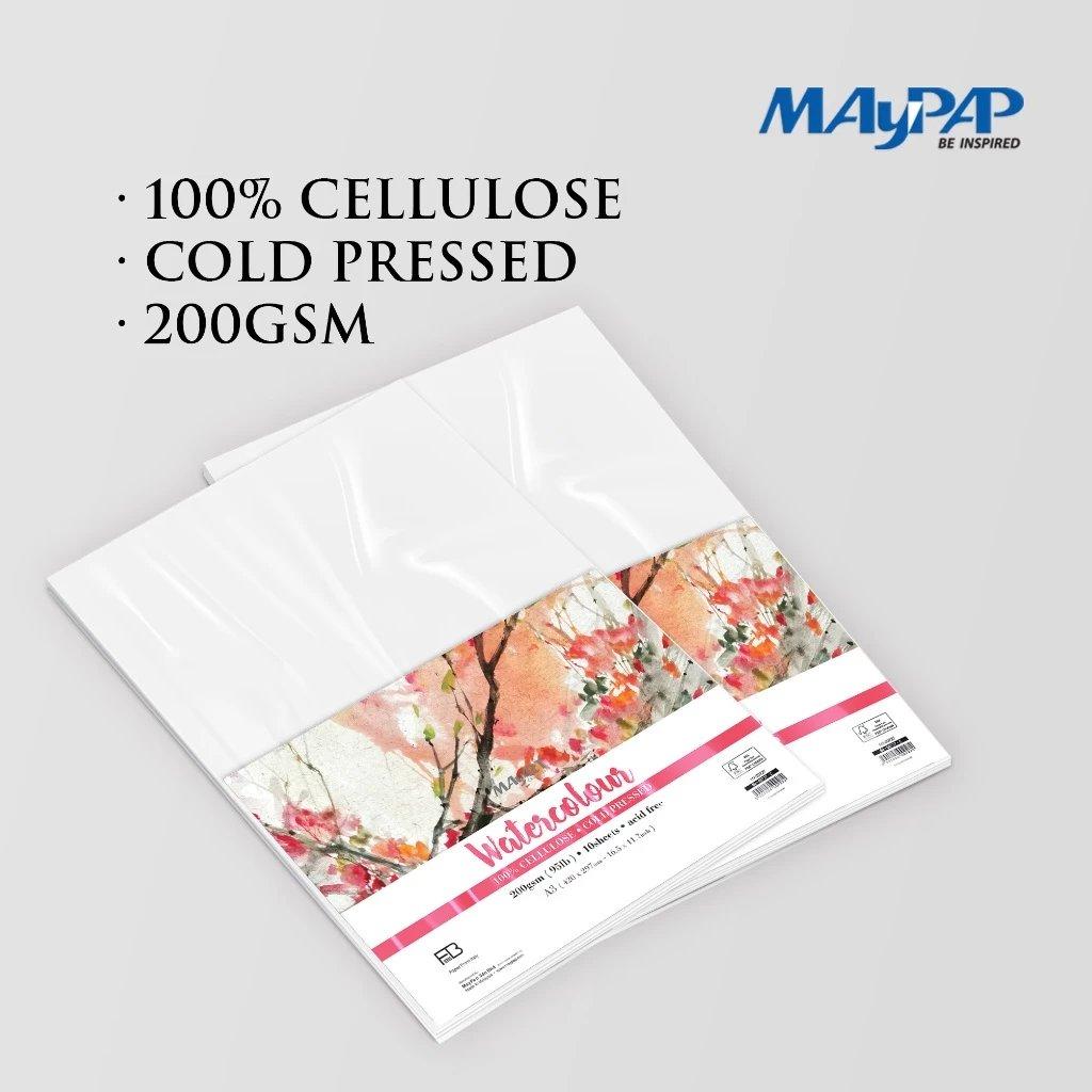 MAyART Watercolour Paper 100% Cellulose  A2 size 5s 200g (FB-SERIES) MA00726