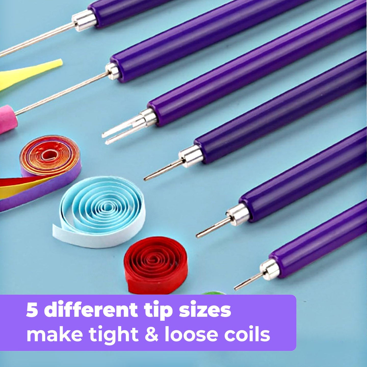 [WE-ARTS] Paper Quilling Tool Set Quilling Pen Set  Alat Quilling Kertas  DIY Craft Tools - 5pcs/set