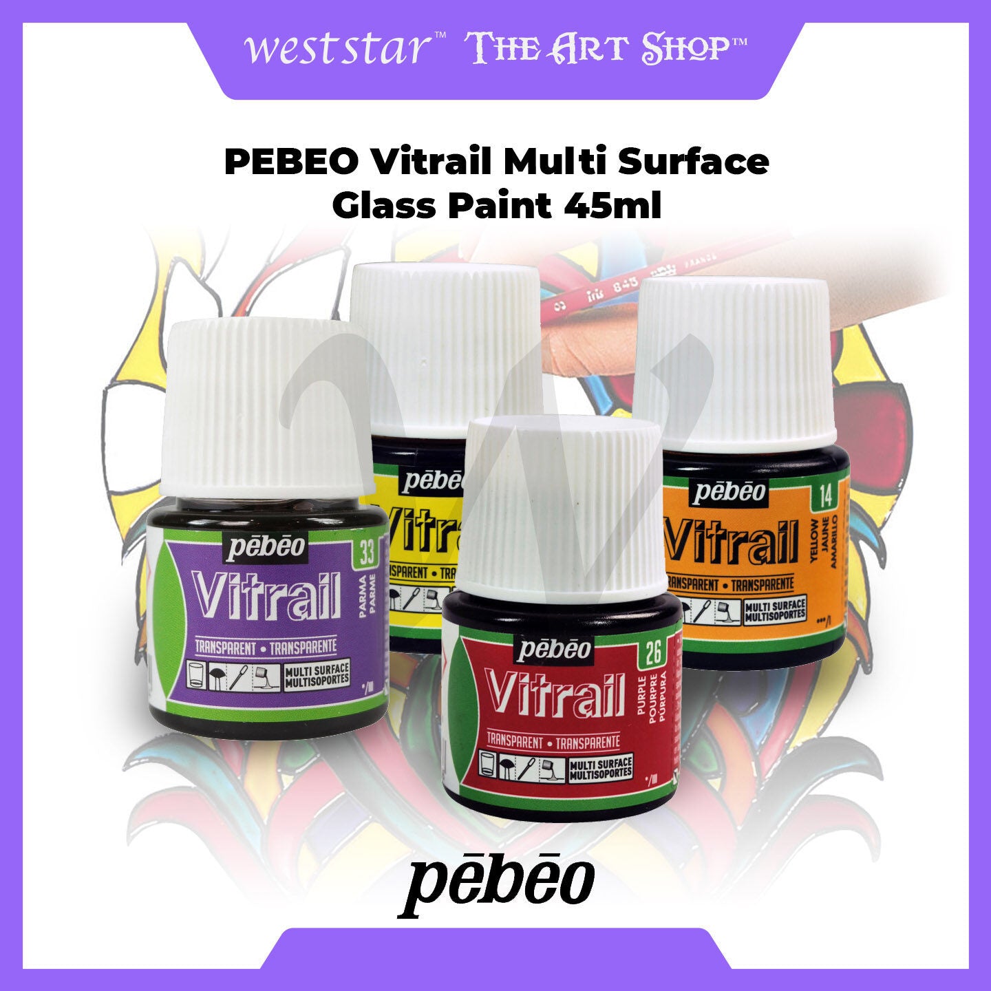 [WE-ARTS] PEBEO Vitrail Multi Surface Glass Paint 45ML