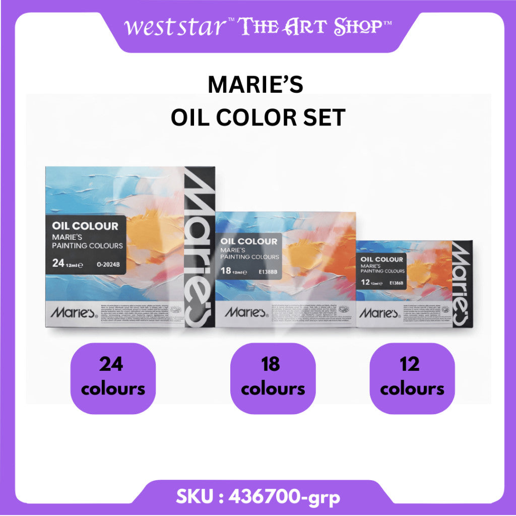 Marie's Oil Color Set | 12colors / 18colors / 24colors
