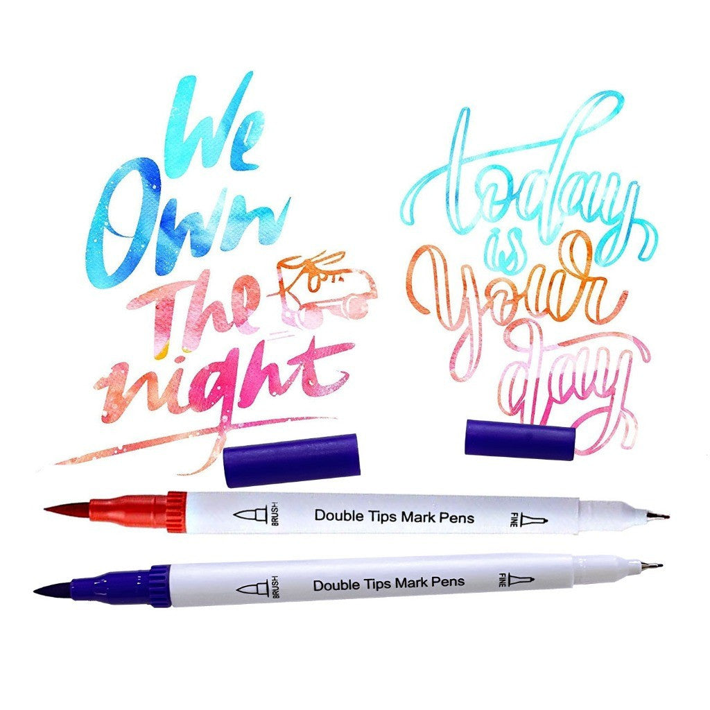 [WETAS] AW-008 Watercolour Marker Dual Tip Brush Pen Set Drawing Art Supplies Marker Pen Set Twin Tip Marker Pen Colour