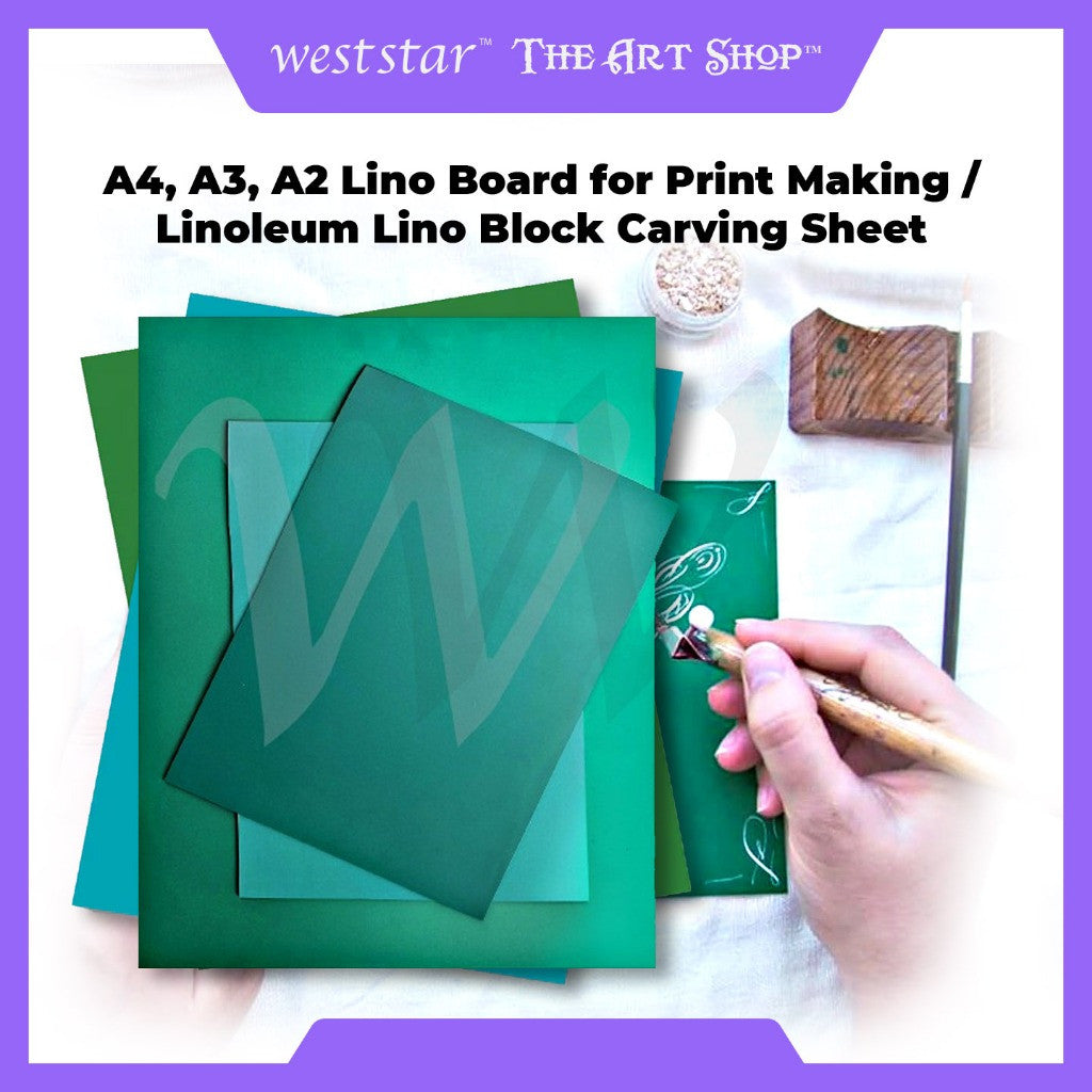 A4, A3, A2, A5 Lino Board For Print Making Carving Board Lino Sheet Linoleum Lino Block Carving Blocks