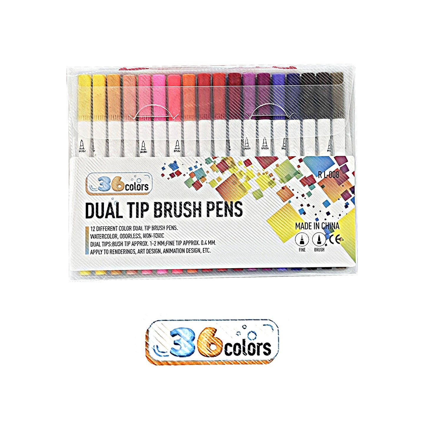 [WETAS] AW-008 Watercolour Marker Dual Tip Brush Pen Set Drawing Art Supplies Marker Pen Set Twin Tip Marker Pen Colour