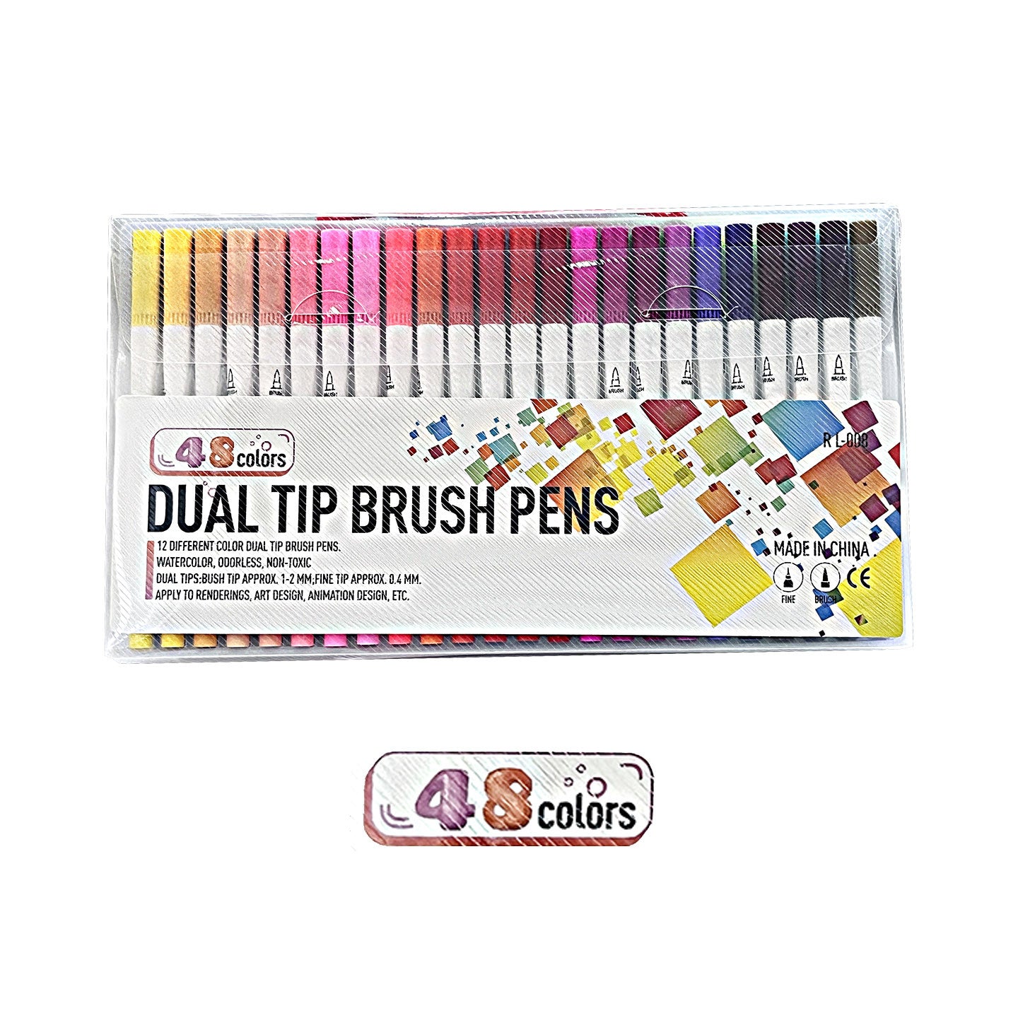 [WETAS] AW-008 Watercolour Marker Dual Tip Brush Pen Set Drawing Art Supplies Marker Pen Set Twin Tip Marker Pen Colour