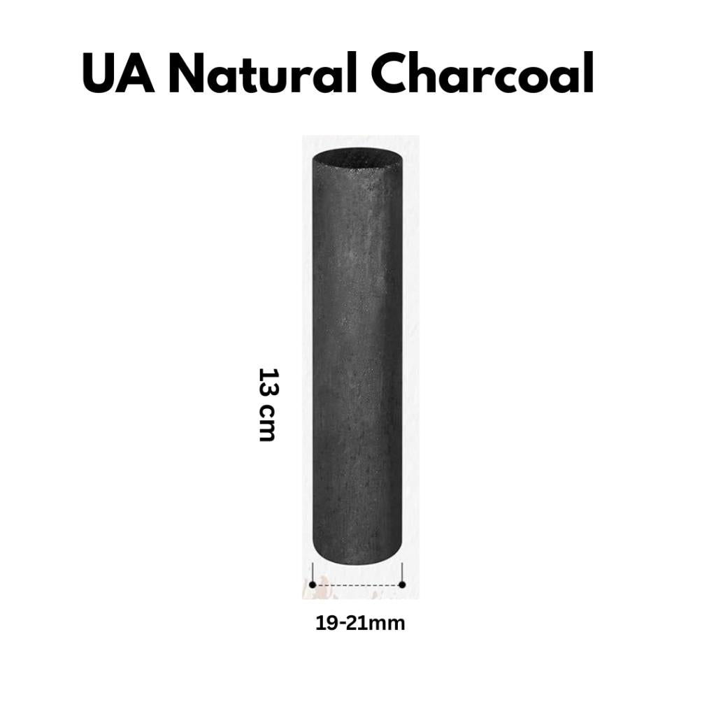 [WE-ARTS] UA Natural Charcoal Jumbo Stick Charcoal for Painting Charcoal Stick Dia.13mm - 24mm (3pcs/pkt)