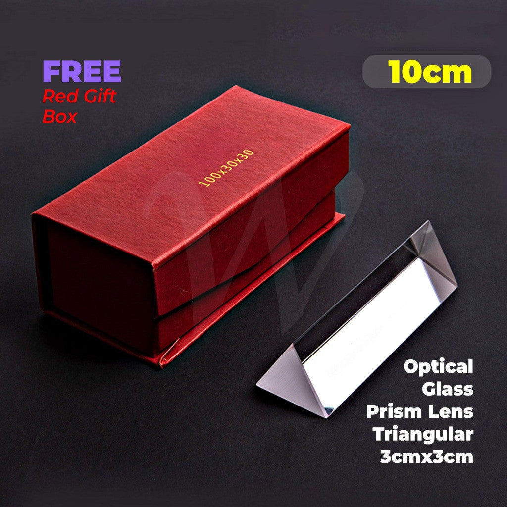 Optical Glass Prism Optical Lens Physics Science Toys - Triangular 3cm*3cm (10cm / 15cm)