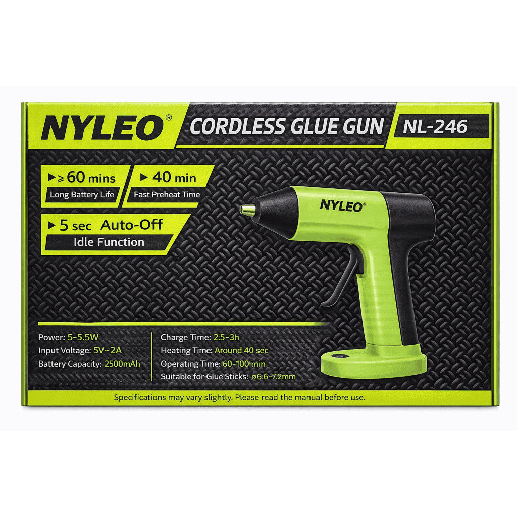 NYLEO Wireless Lithium Glue Gun NL246 / NL242 Cordless Glue Gun- Small Glue Gun