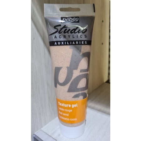 Pebeo Texture Gel (250ml) | BLACK, WHITE, RED, YELLOW SAND