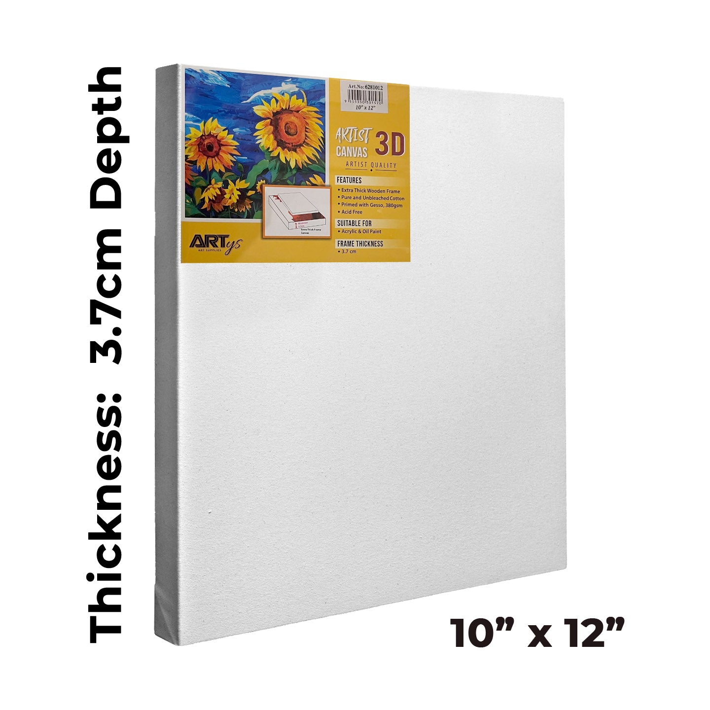 ARTYS 3D Stretched Canvas, Thick Frame Painting Canvas - Inch