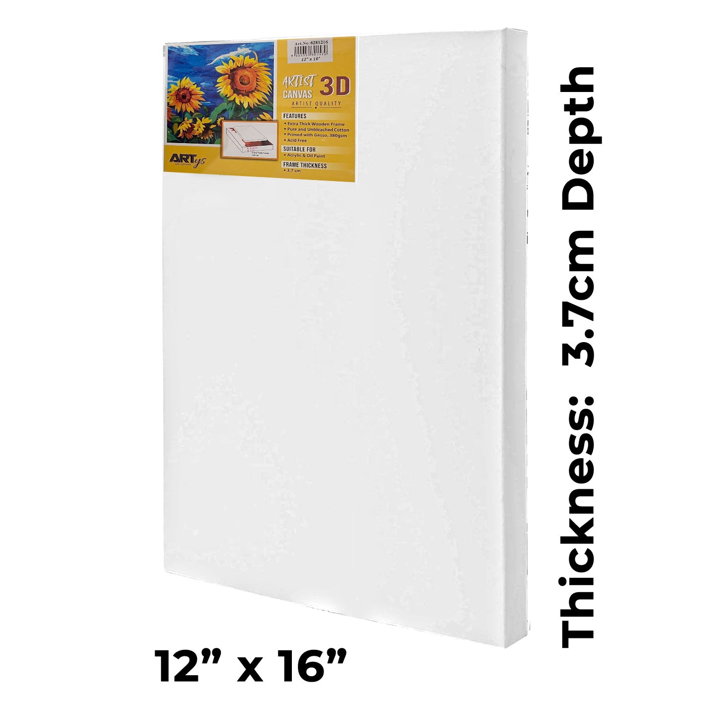 ARTYS 3D Stretched Canvas, Thick Frame Painting Canvas - Inch