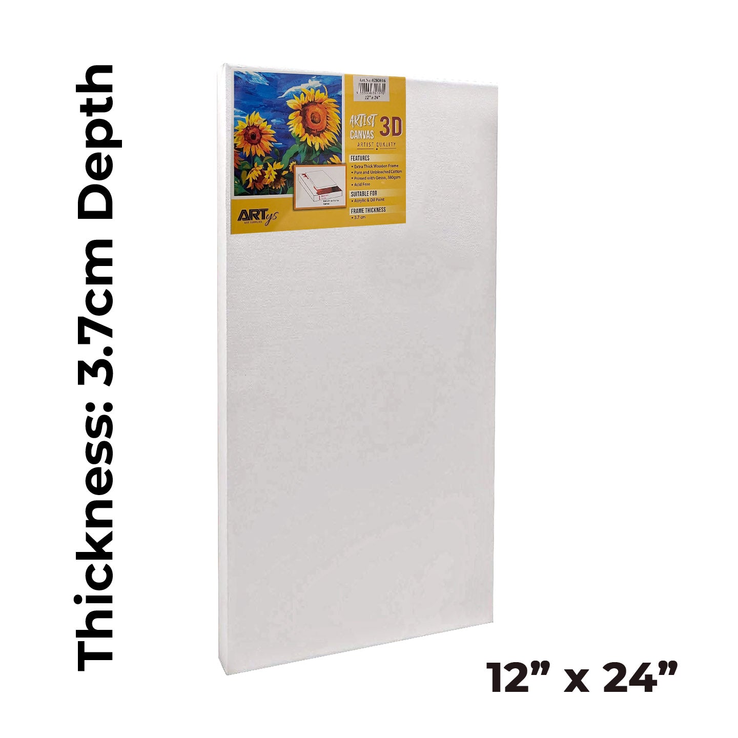 ARTYS 3D Stretched Canvas, Thick Frame Painting Canvas - Inch