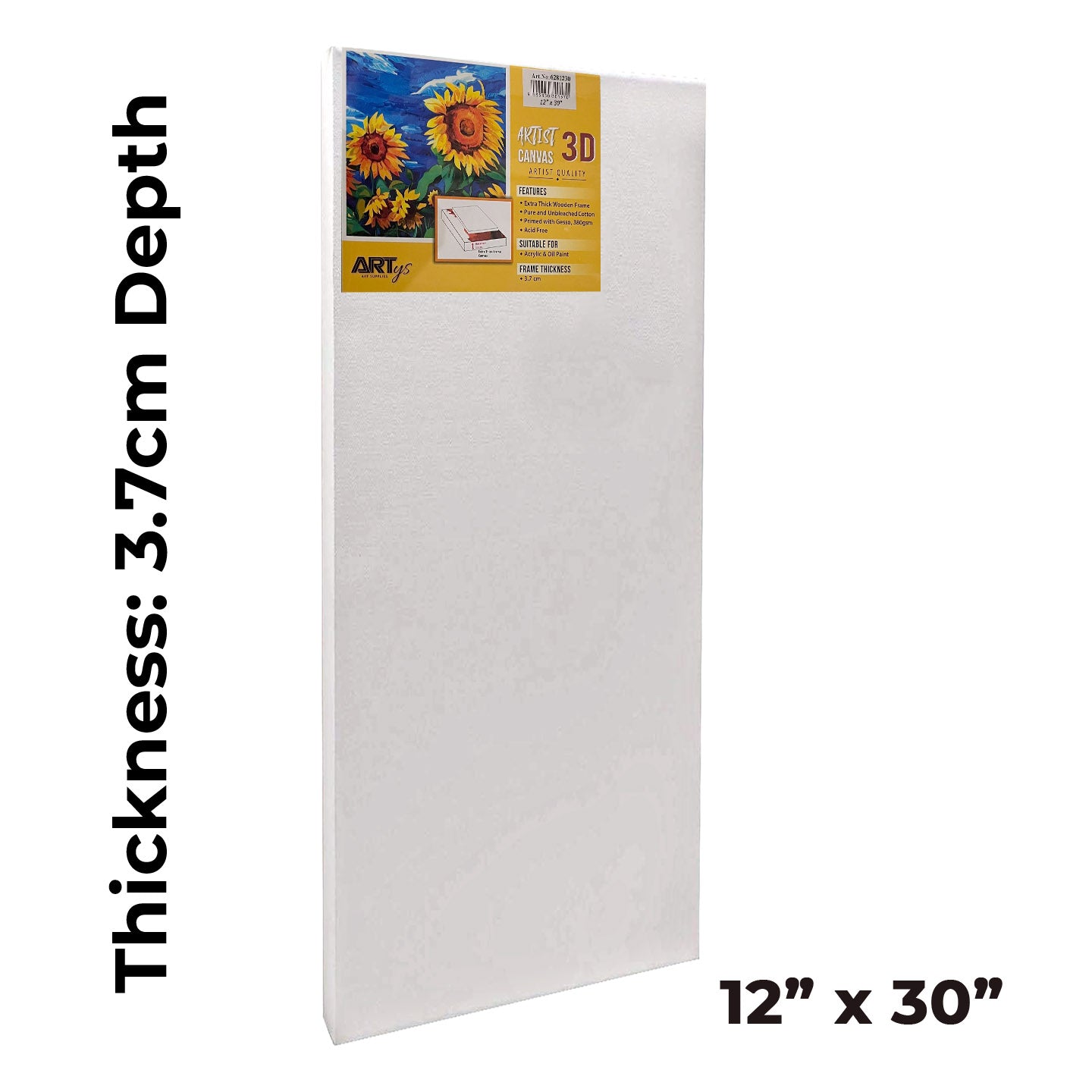 ARTYS 3D Stretched Canvas, Thick Frame Painting Canvas - Inch
