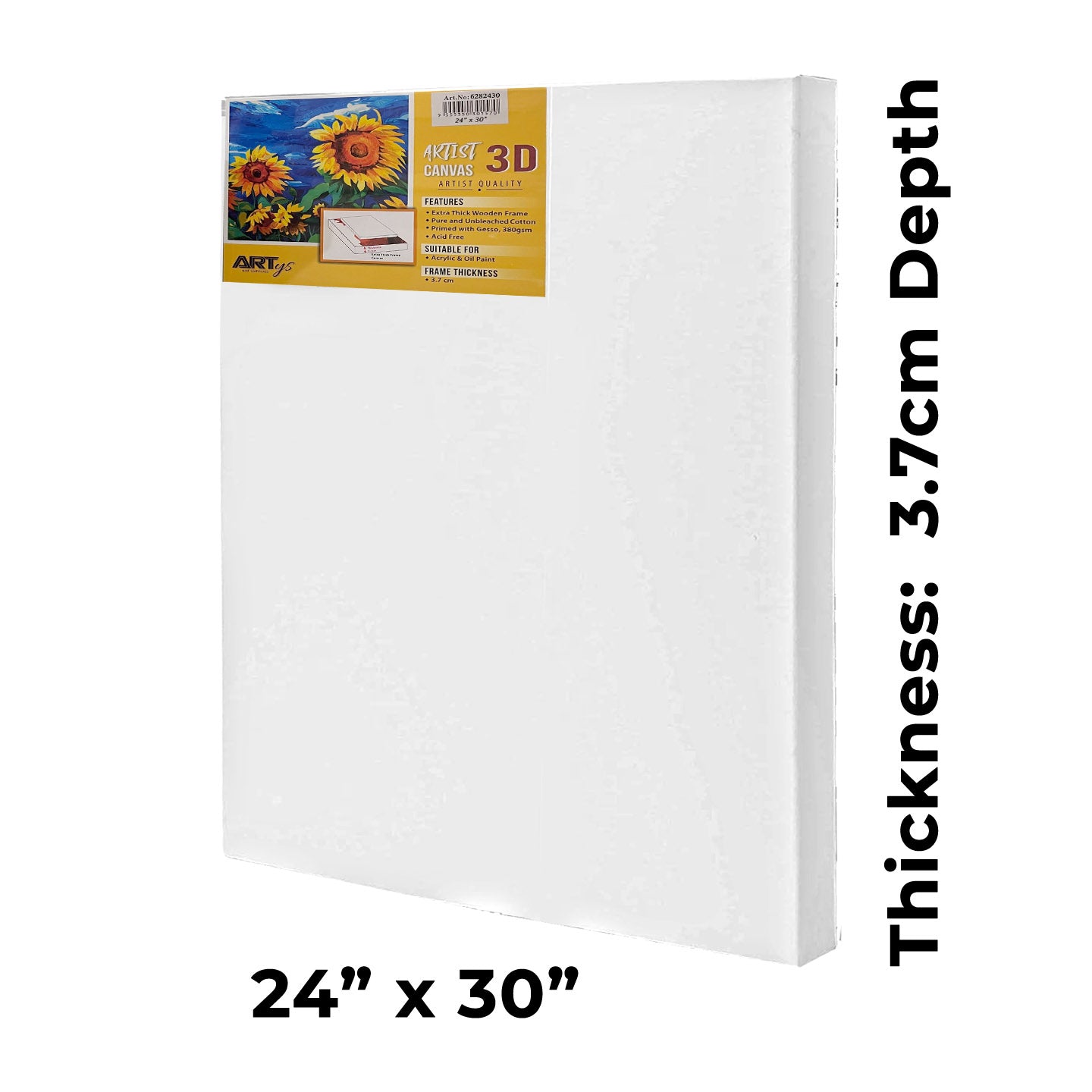 ARTYS 3D Stretched Canvas, Thick Frame Painting Canvas - Inch