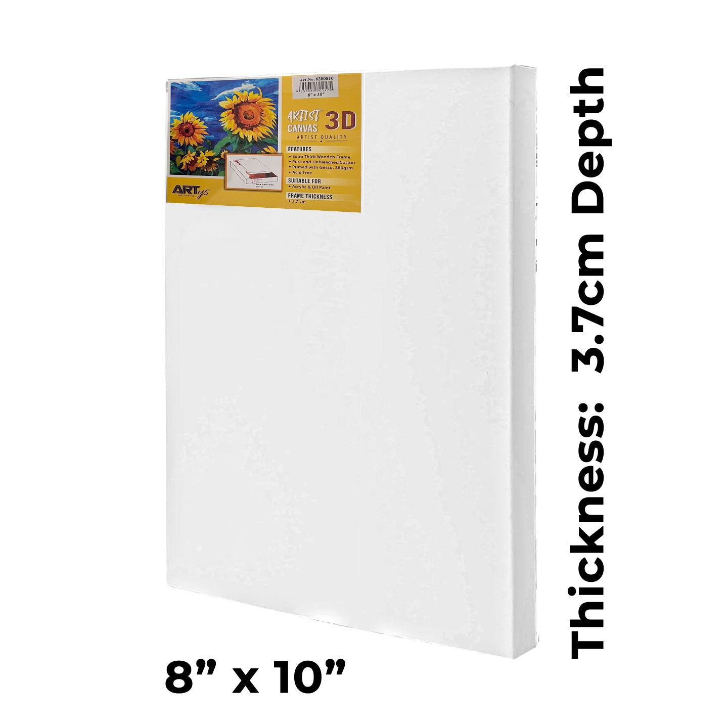 ARTYS 3D Stretched Canvas, Thick Frame Painting Canvas - Inch