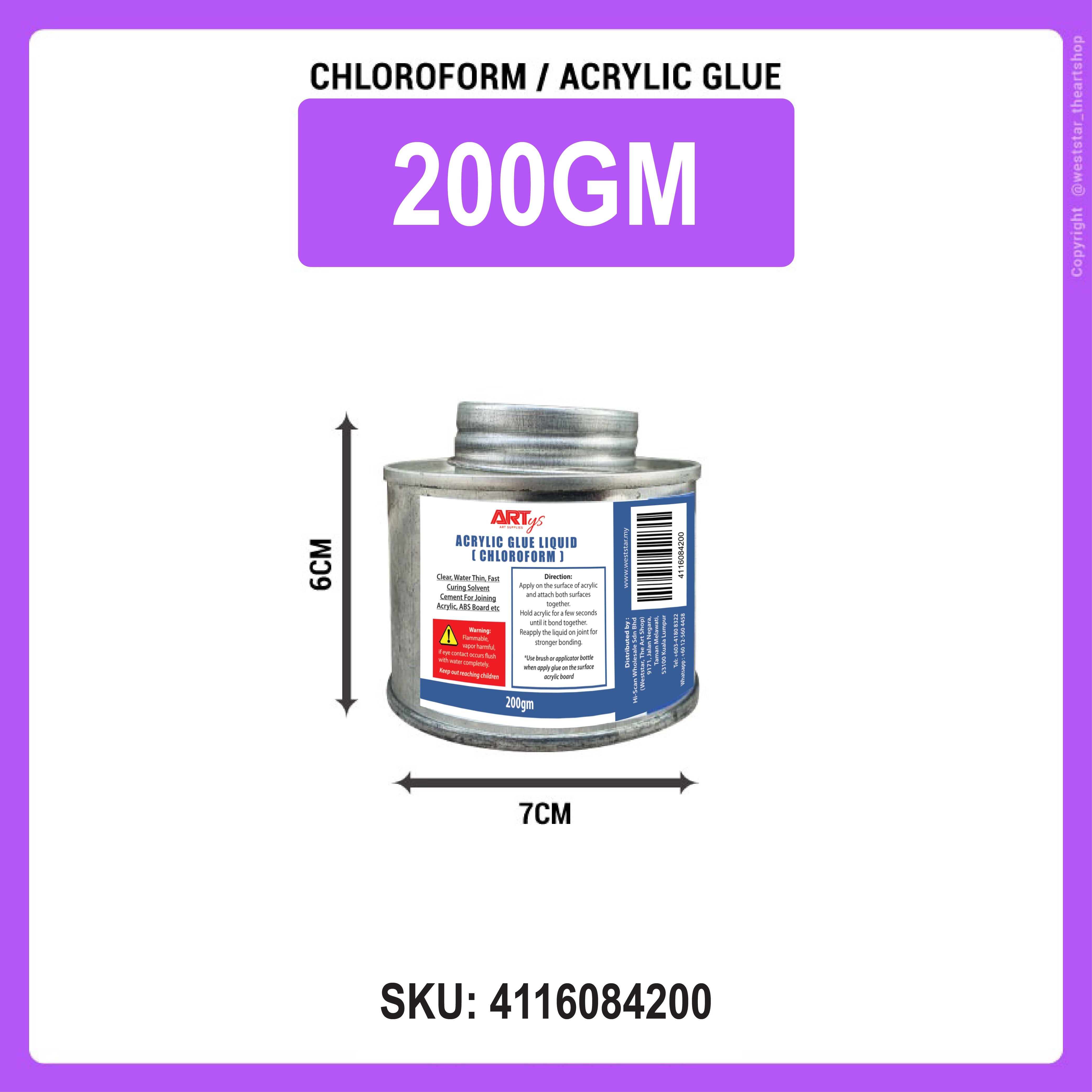 Weststar Acrylic Glue for Acrylic Sheet, Chloroform (200gm, 400gm, 4kg)