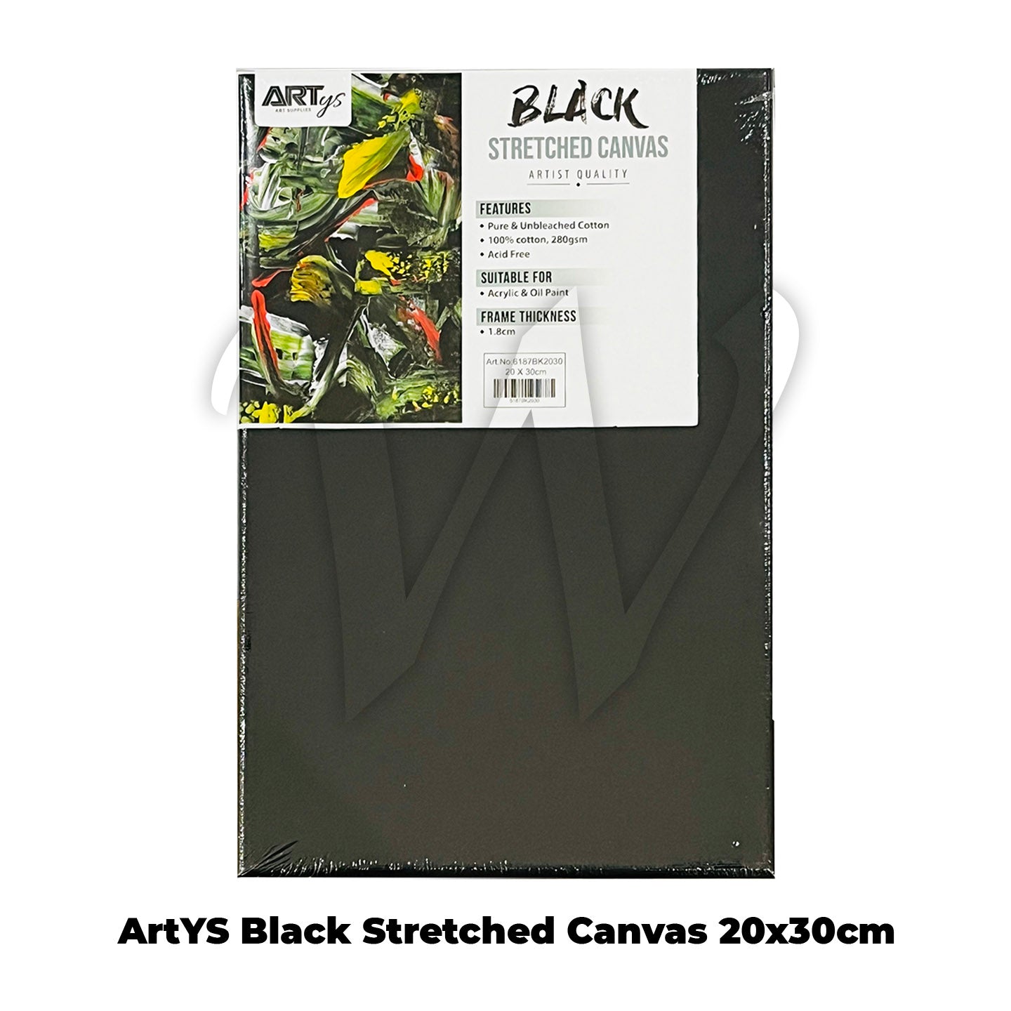 [WETAS] ARTYS Black Stretched Canvas Painting Canvas Black Canvas Painting 280gsm
