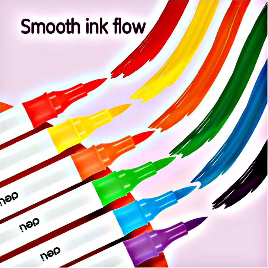 [WETAS] DELI COLOR EMOTION TWIN TIP ACRYLIC MARKER 12 / 24 / 36 COLOURS EC190