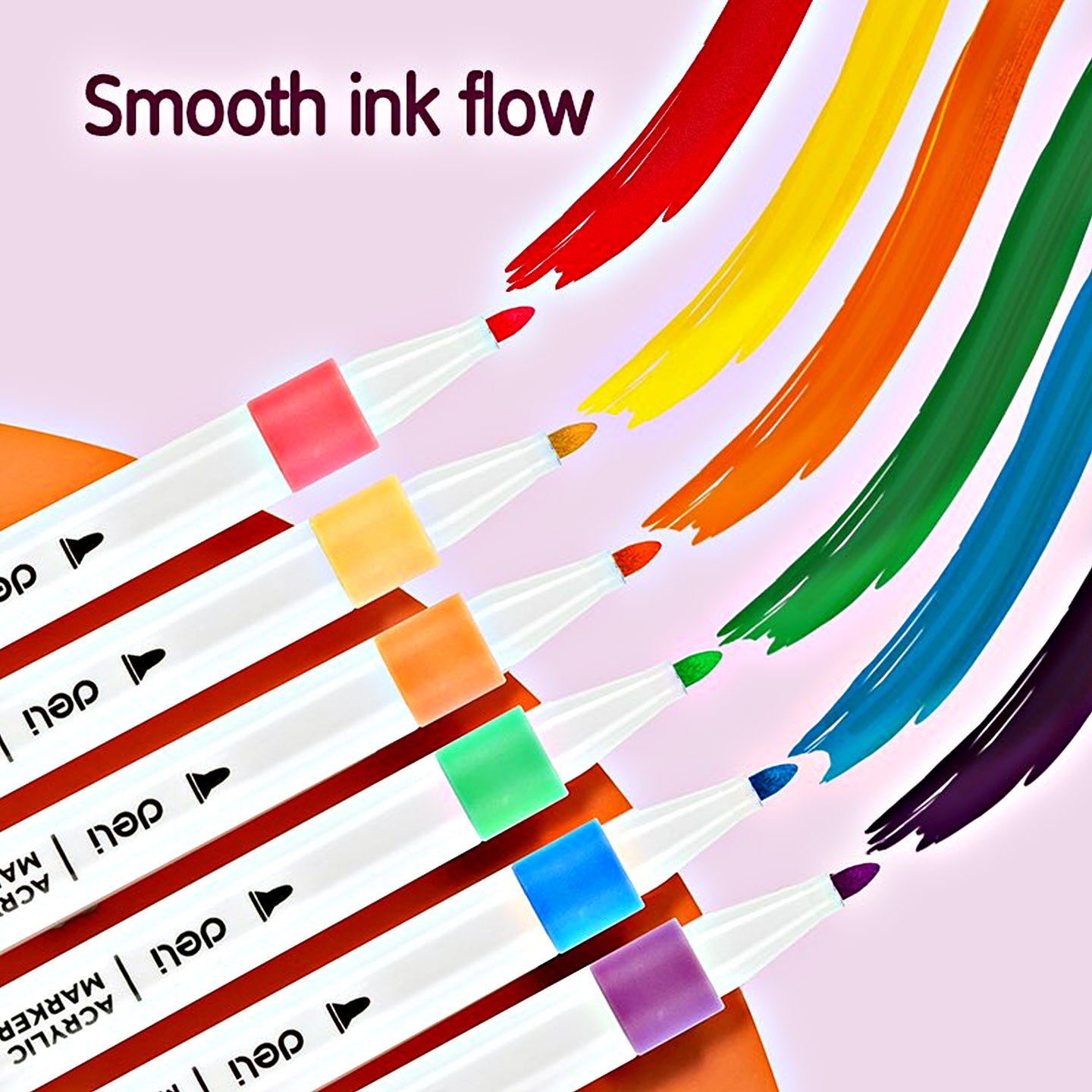 [WETAS] DELI COLORUN Acrylic Marker Slim Round Barrel 12 / 24 / 36 colours C189