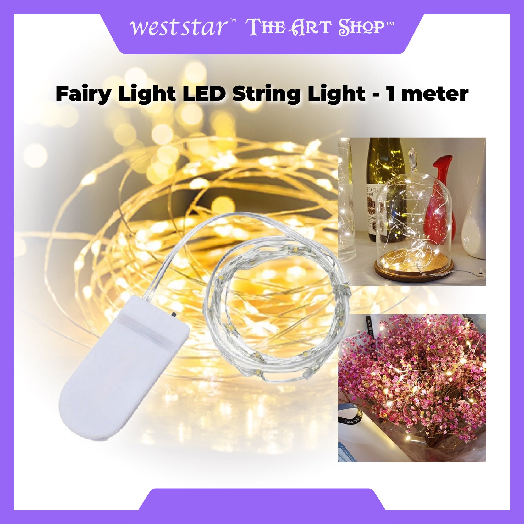 [WESTSTAR] Fairy Light LED String Light / LED Decoration Light / Lampu LED Raya - 1 meter