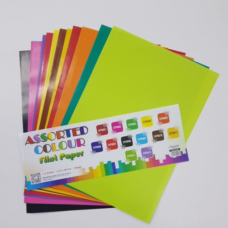 [WESTSTAR] Colour Flint Paper Origami Paper Kertas Warna A4 -Mix Colour