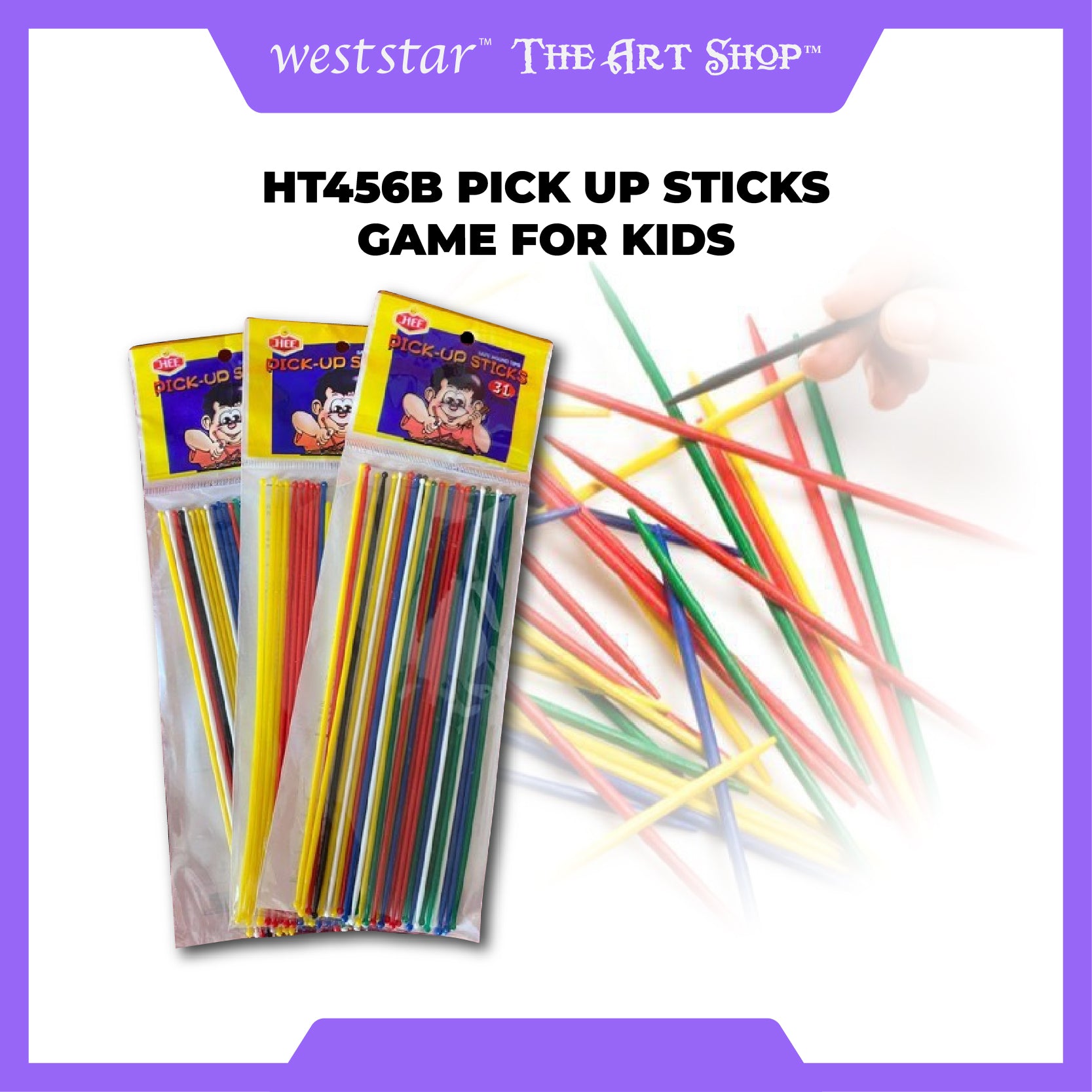 [WESTSTAR] HT456B Pick Up Sticks Game for Kids Permainan Lidi Berwarna Untuk Kanak-kanak (31pcs)