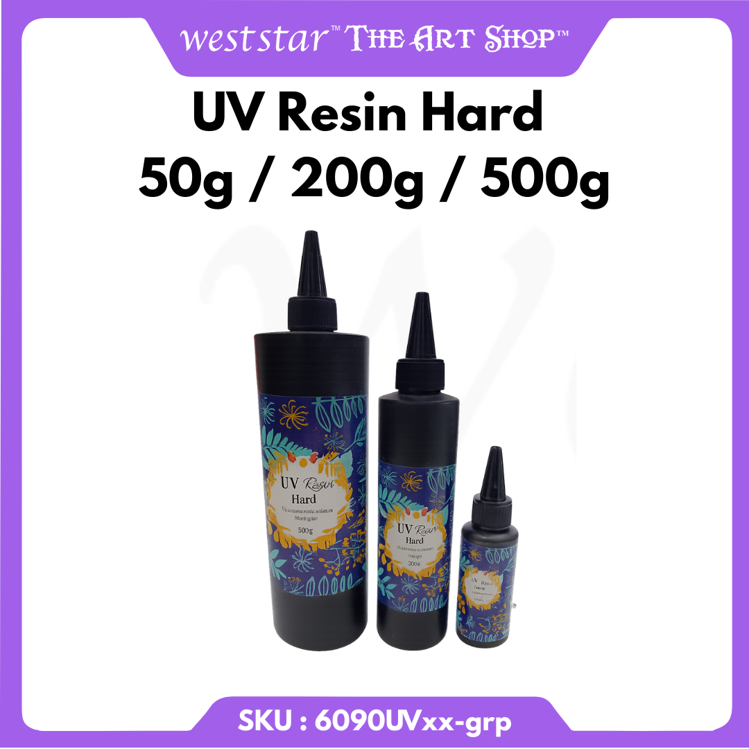 UV Resin Hard  UV Curable Resin Solution 50g / 200g / 500g Art & Craft