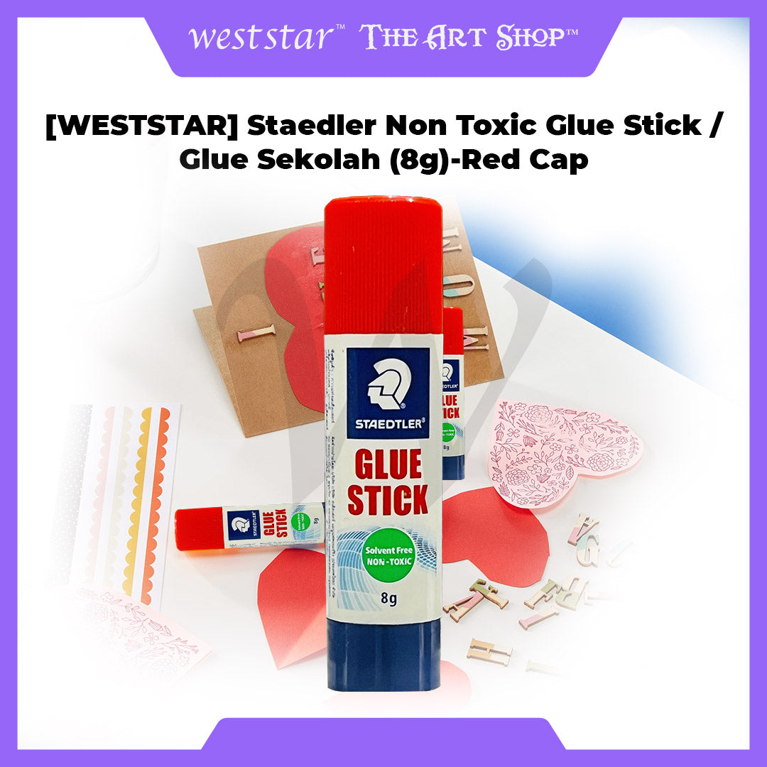 WESTSTAR] STAEDTLER Non Toxic Glue Stick / Glue Sticks / Gam Sekolah (8g) - Red Cap