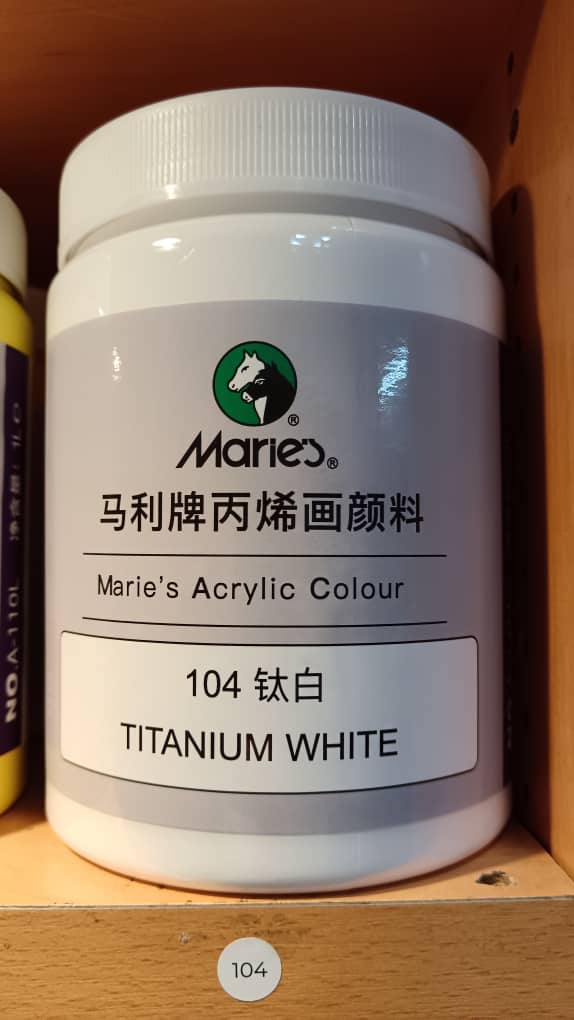 Marie's A-110L Acrylic Col #104 TITANIUM WHITE