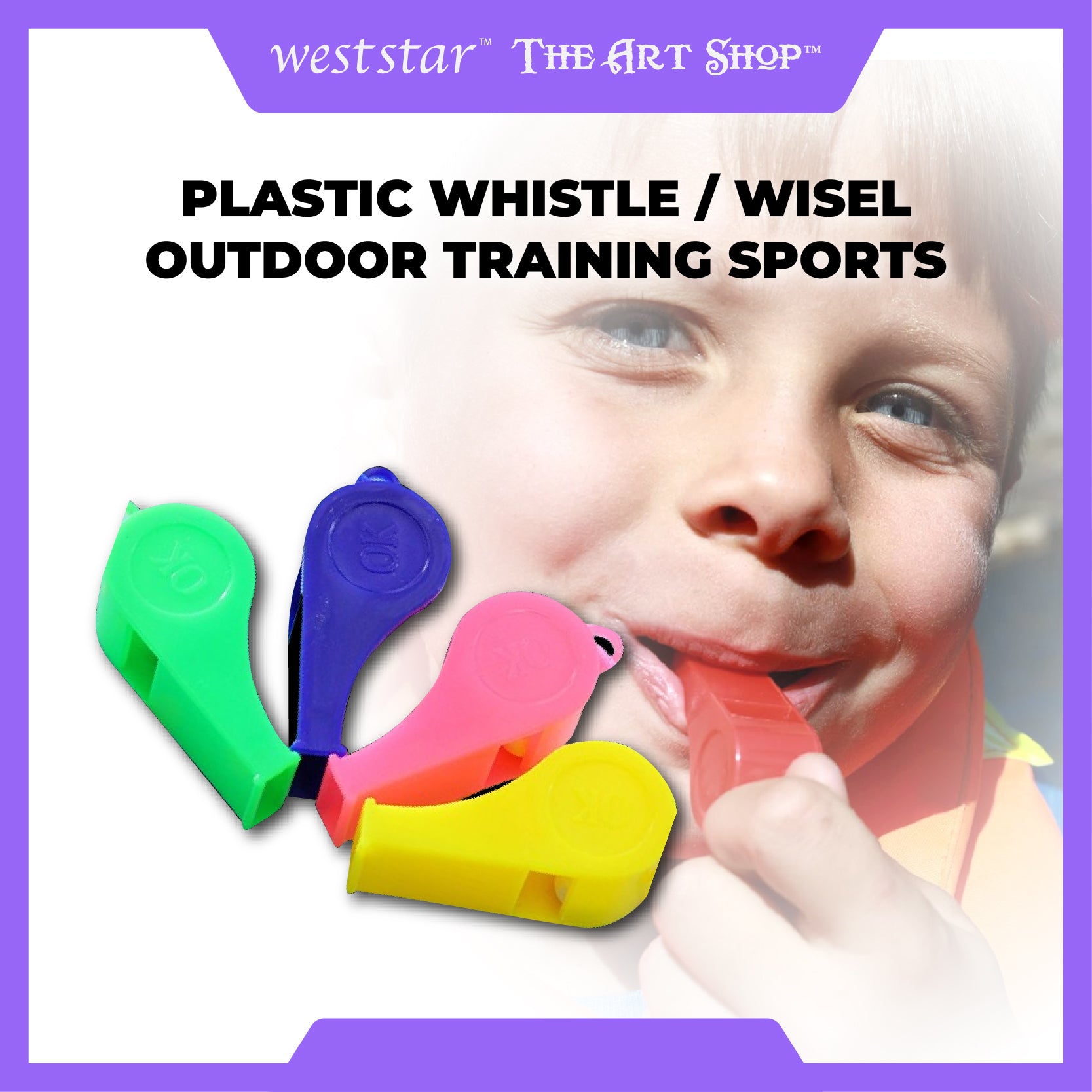 [WESTSTAR] Plastic Whistle Referee / Wisel Outdoor Training Sports Competition Sport / Children Safety Survival Equipment