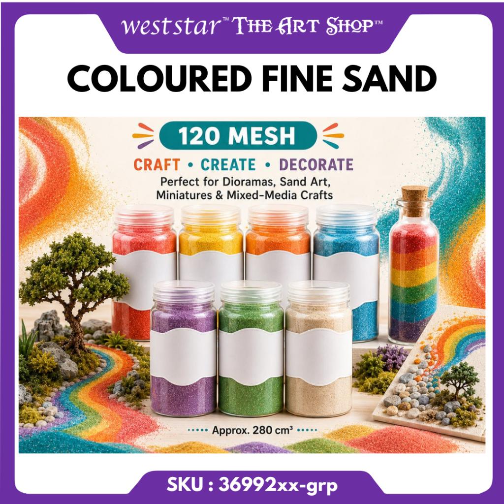 Silica Sand Coloured Sand Art For Painting Pasir Silika Berwarna 280ml/botol