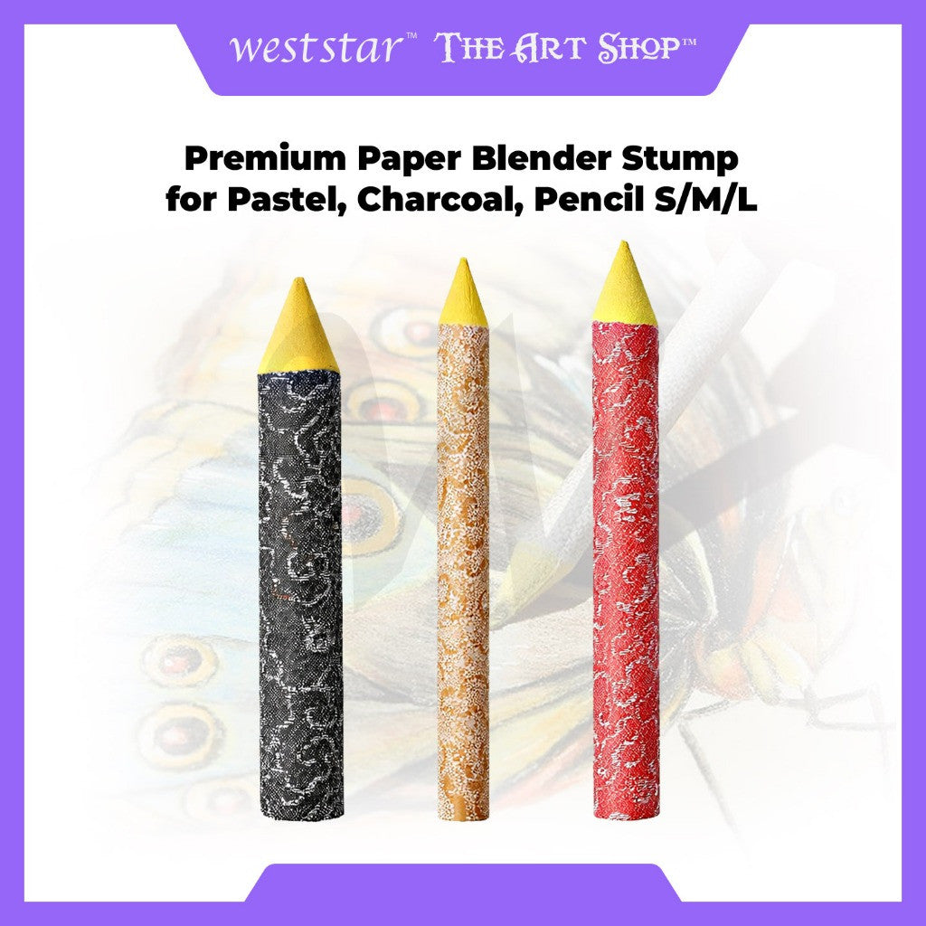 [WE-ARTS] Premium Paper Blender Stump Paper Stump / Paper Blender / Blending Stumps for Pastel, Charcoal, Pencil S/M/L