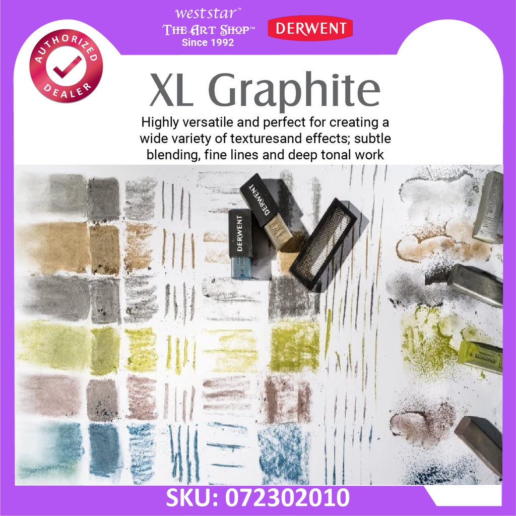 [WETAS] Derwent XL Graphite Blocks Tins For Drawing and Sketching (6 Colors)
