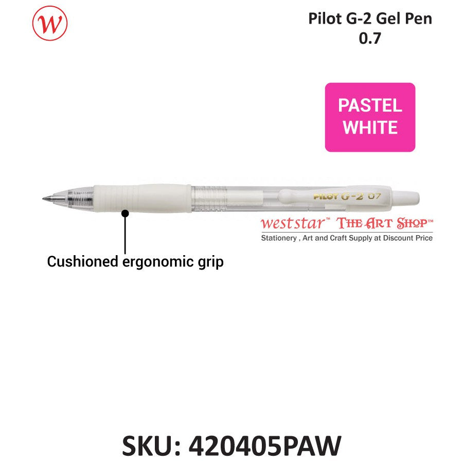 PILOT G2 Gel Pen, Pilot Retractable Gel Pen, Pilot G-2 Gel Pen (METALLIC / PASTEL COLOR) 0.7mm