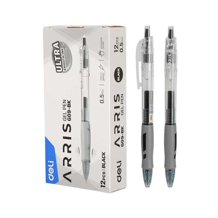 [WETAS] DELI EG09 ARRIS Gel Pen 0.5mm (BLUE / BLACK ) - Single pc