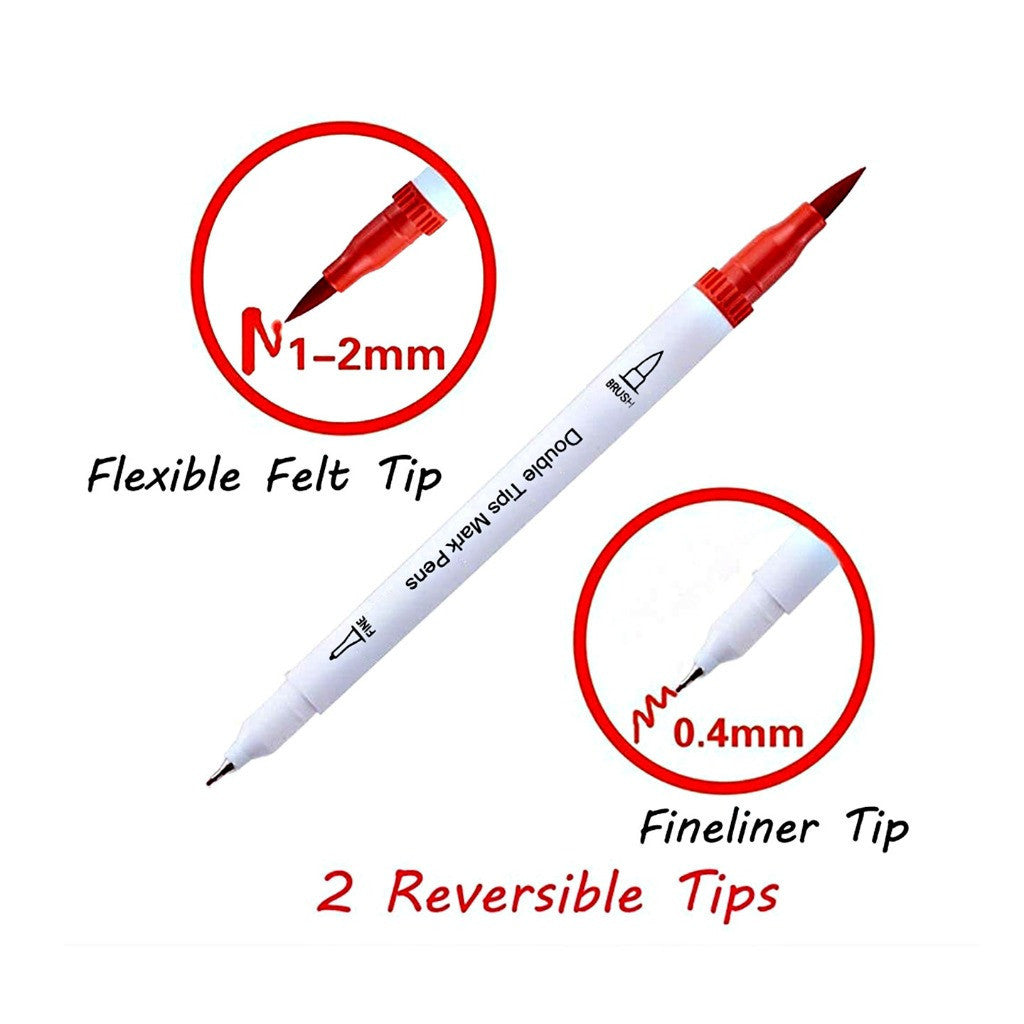 [WETAS] AW-008 Watercolour Marker Dual Tip Brush Pen Set Drawing Art Supplies Marker Pen Set Twin Tip Marker Pen Colour
