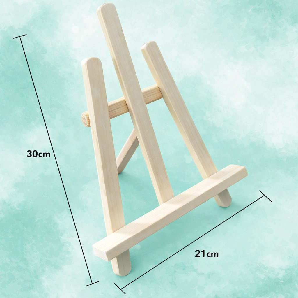 [WE-ARTS] Mini Easel Pine Wood Display Stand for Photo, Canvas, Table Decoration Kaki Kayu Mini untuk Foto, Kanvas 21cm x 30cm
