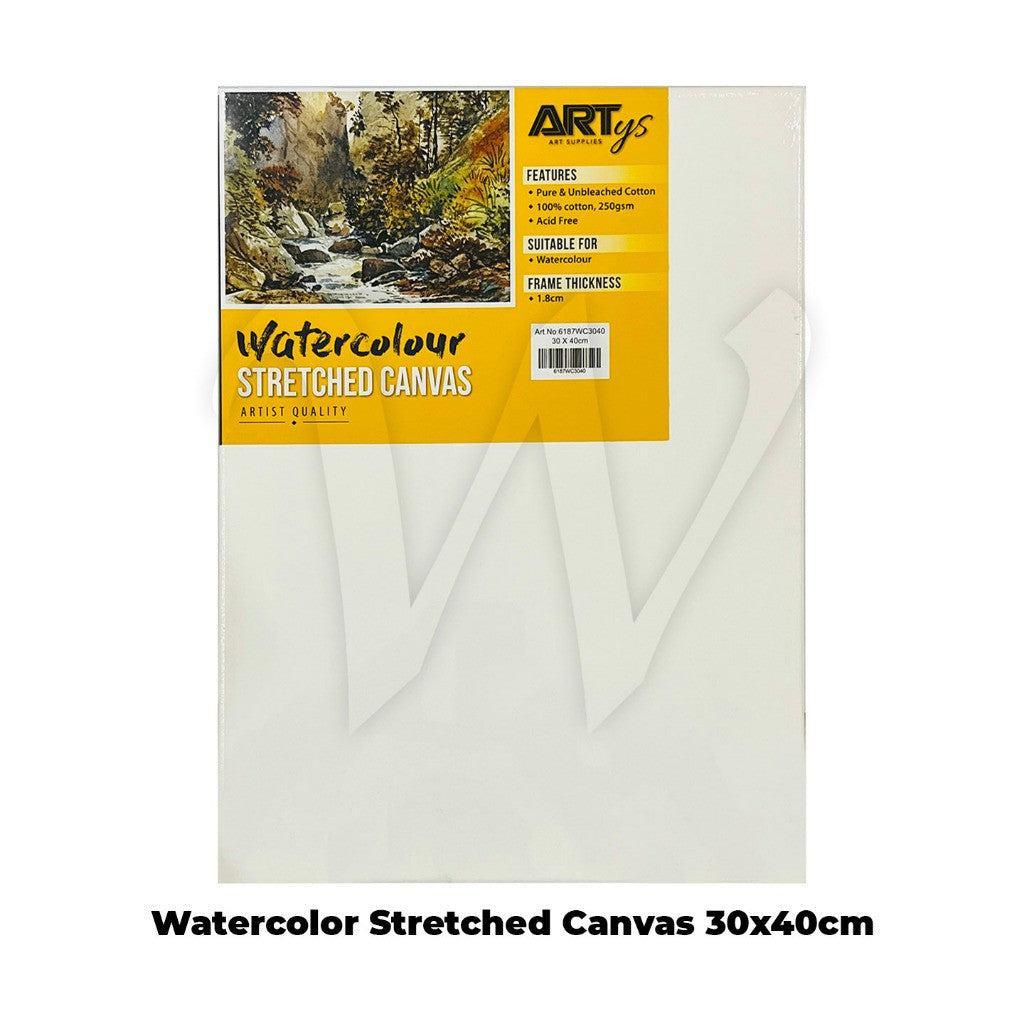 ARTYS Watercolour Canvas Stretched Canvas for Watercolour Painting Frame Kanvas Lukis Drawing Canvas