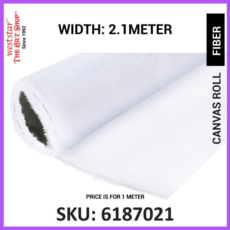 [WETAS] Artist Primed Cotton / Linen / Jute / Fibre Canvas Roll Canvas Fabric Kain Canvas Lukisan Canvas Cloth Fabric
